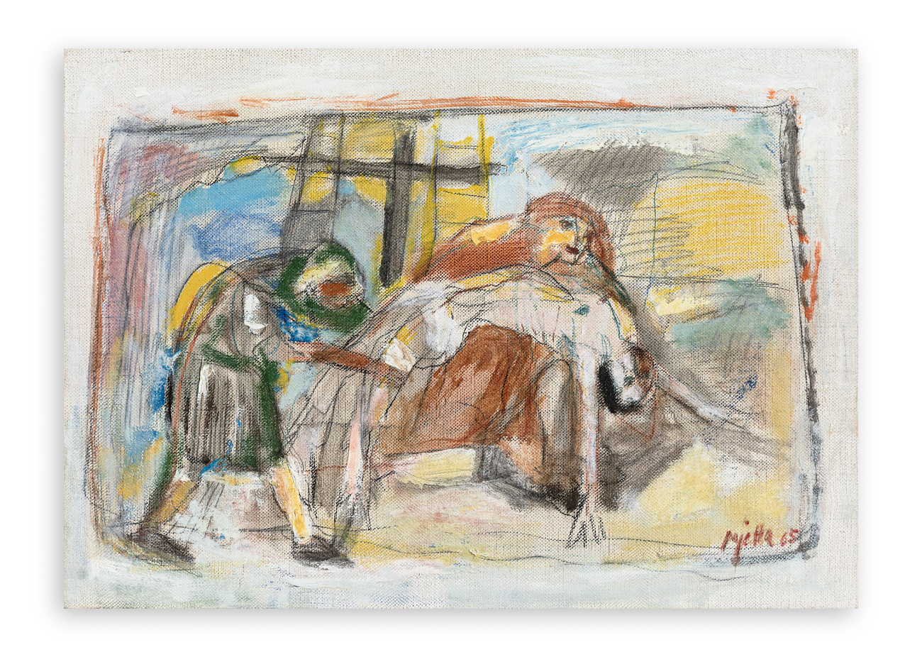 GUIDO PAJETTA (1898-1987) - Senza Titolo (Deposizione), 1965
