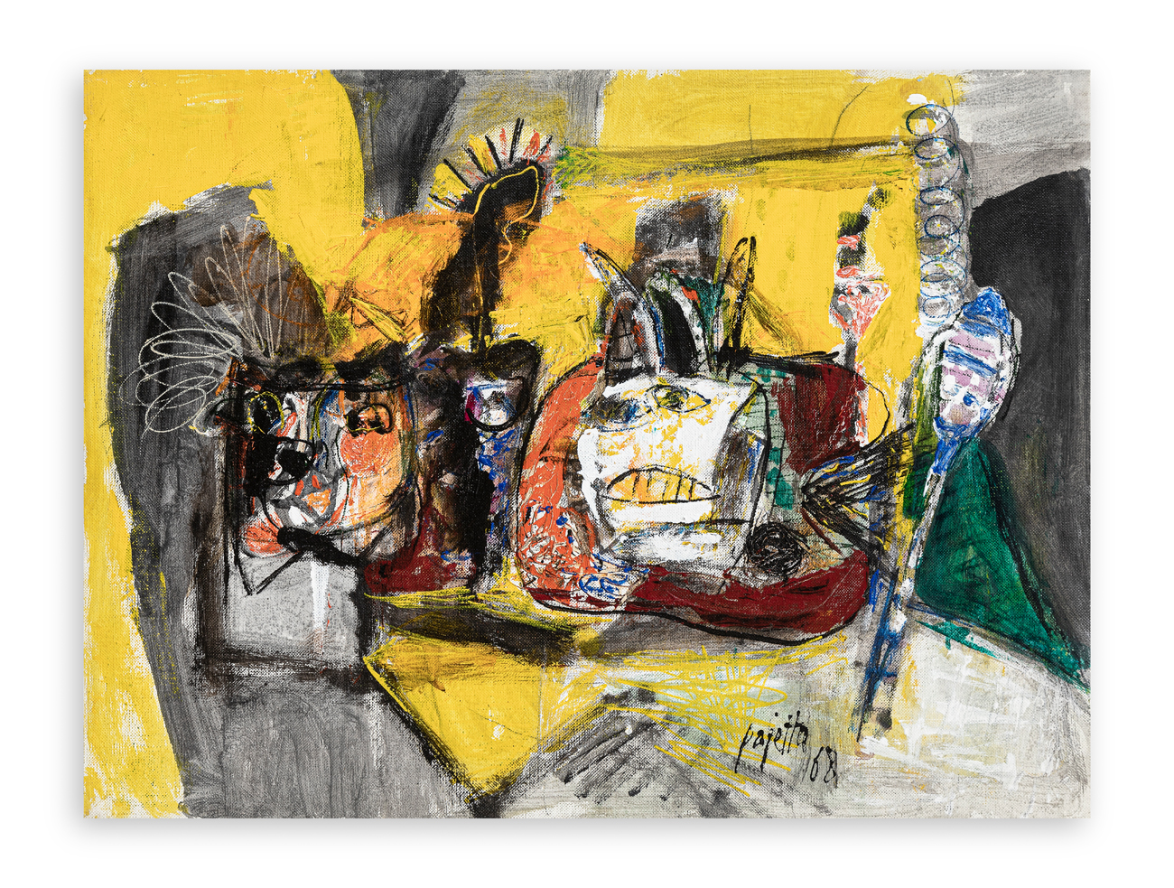 GUIDO PAJETTA (1898-1987) - I totem (Natura morta bizzarra), 1968