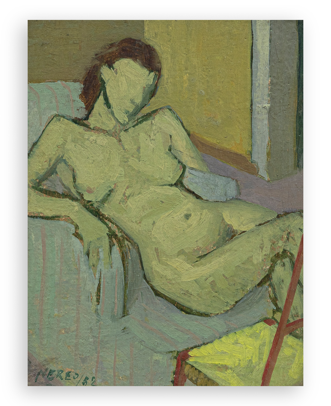 NEREO ANNOVI (1908-1981) - Nudo giallo, 1952