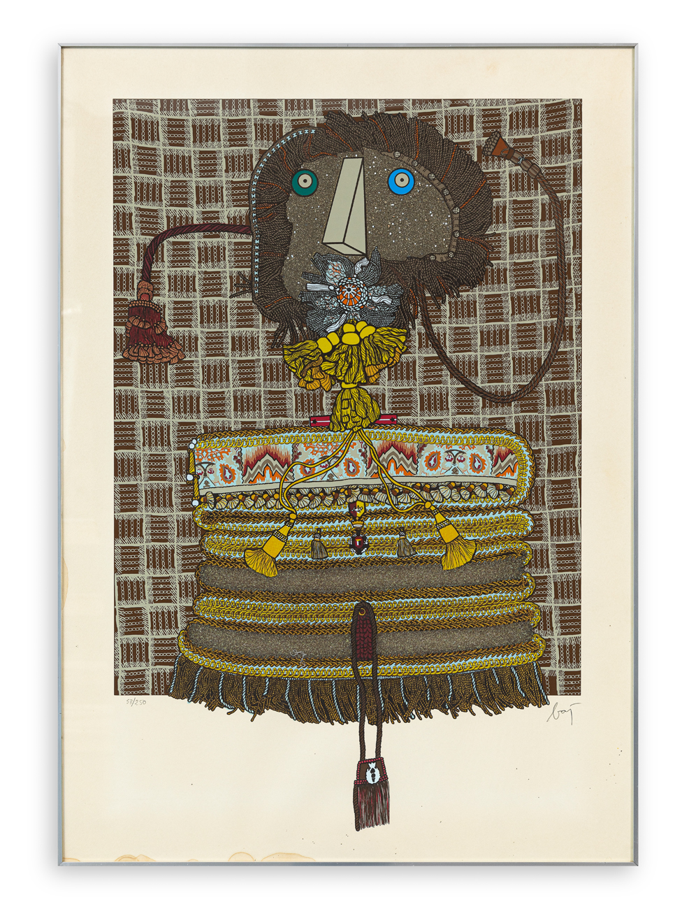 ENRICO BAJ (1924-2003) - Geneviève Premoy detta la Cavaliera Balthasar, eroina francese, 1975