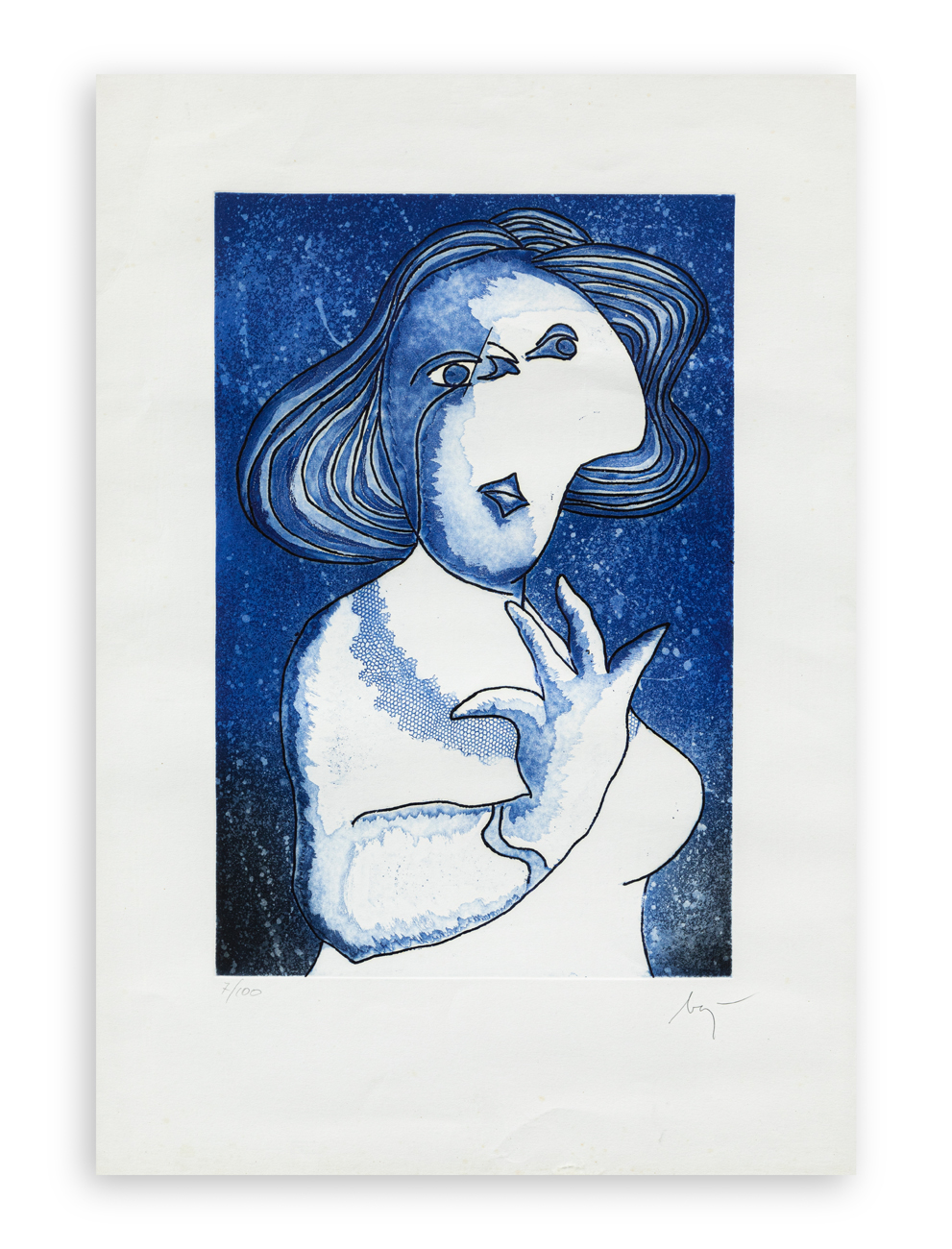 ENRICO BAJ (1924-2003) - Blue lady (Dama in blu), 1987