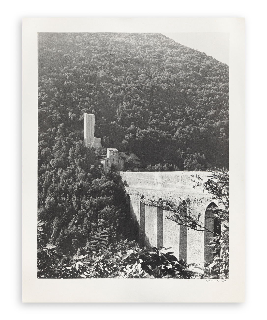 CHRISTO (1935-2020) - Wrapped Fountain and Wrapped Tower, Spoleto, 1968, 1972