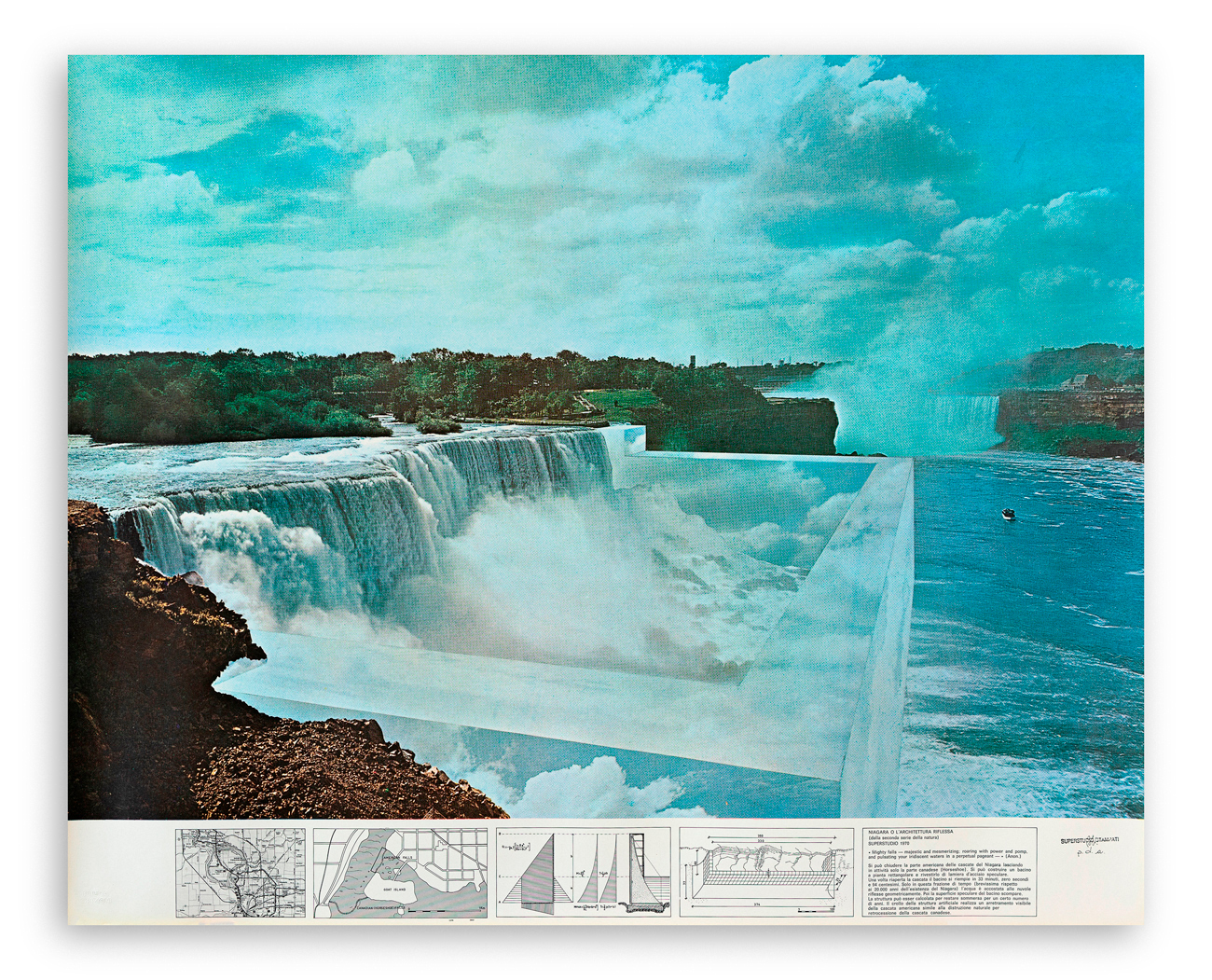 SUPERSTUDIO GROUP (1966-1986) - Niagara o l'architettura riflessa (la seconda serie della natura), 1970