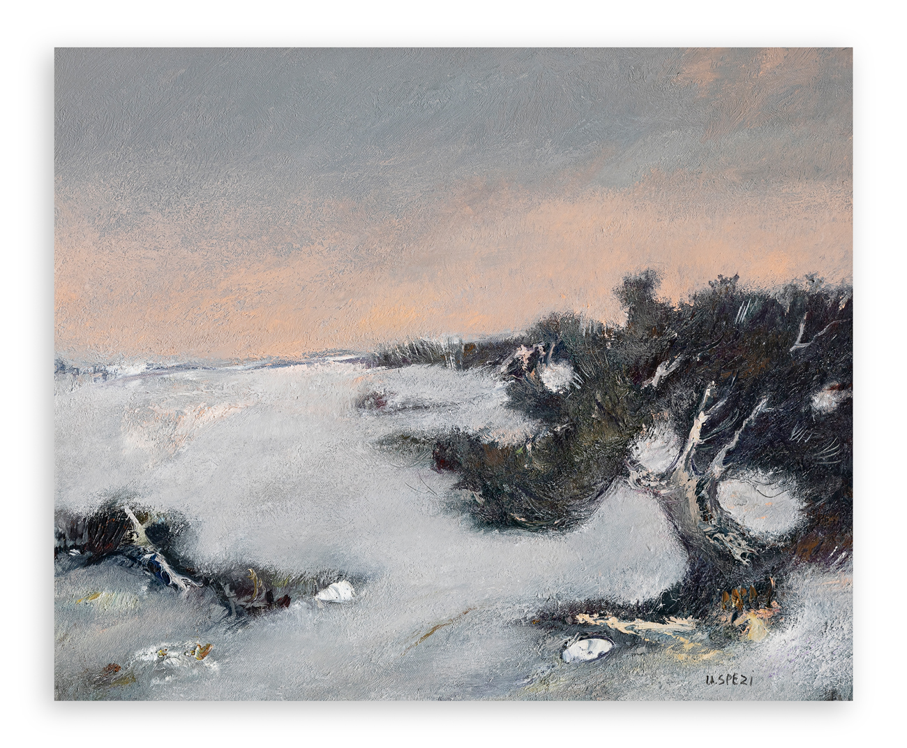 UGO SPEZI (1924) - Inverno al Conero, 1976