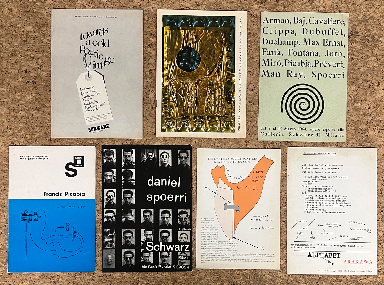 GALLERIA SCHWARZ, MILANO - Lotto unico di cataloghi