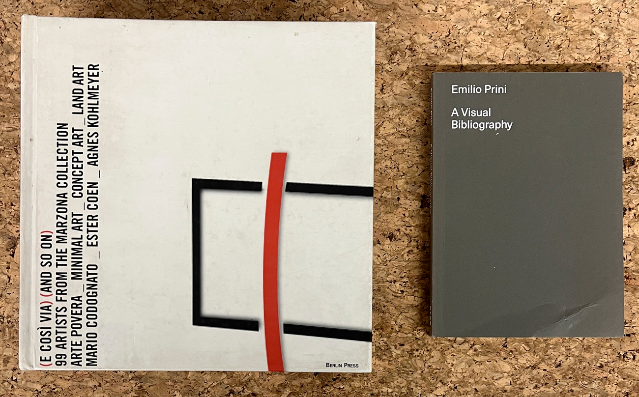 EMILIO PRINI E ARTE POVERA - Lotto unico di 2 cataloghi