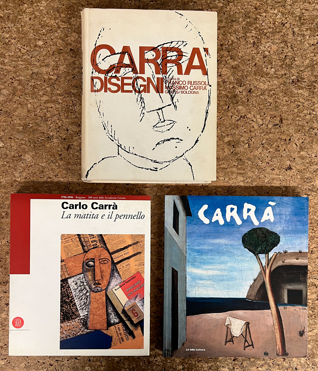 CARLO CARRÀ - Lotto unico di 3 cataloghi: