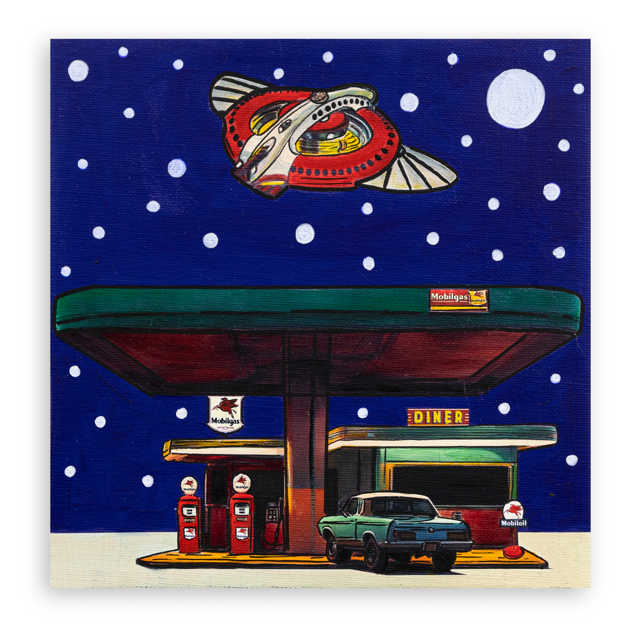 GIANCARLO MONTUSCHI (1952) - Sosta al diner