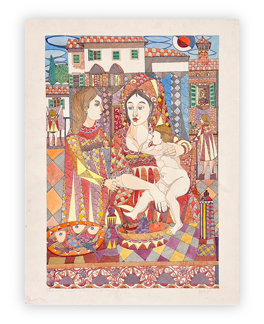 SERGIO ARRIGONI (1936) - Maternità Toscana, 1982