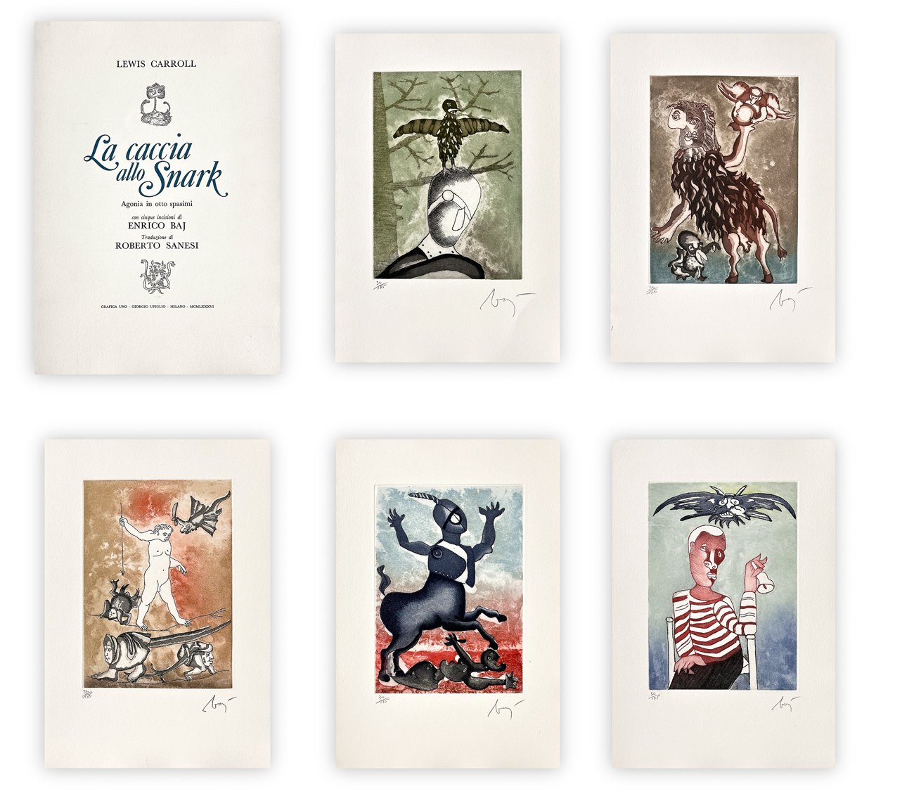 ENRICO BAJ (1927-2003) - La caccia allo Snark. Agonia in otto spasimi, 1986