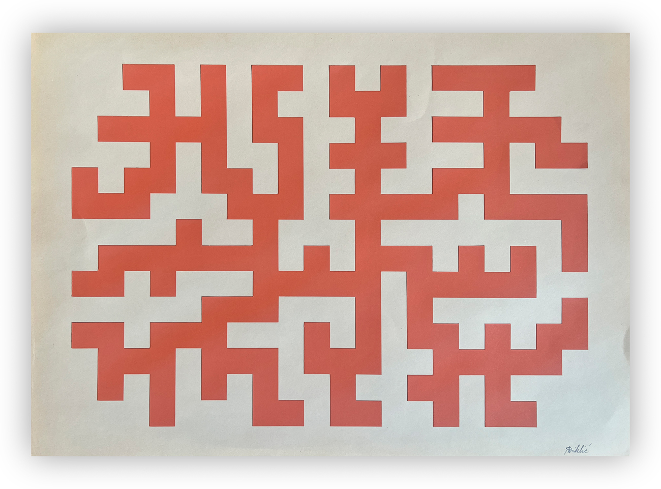 AUTORE INDECIFRATO - Equilibrio del ritmo geometrico strutturale (Soluzione 17), 1982