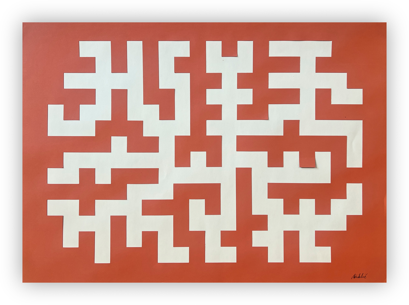 AUTORE INDECIFRATO - Equilibrio del ritmo geometrico strutturale (Soluzione B), 1982