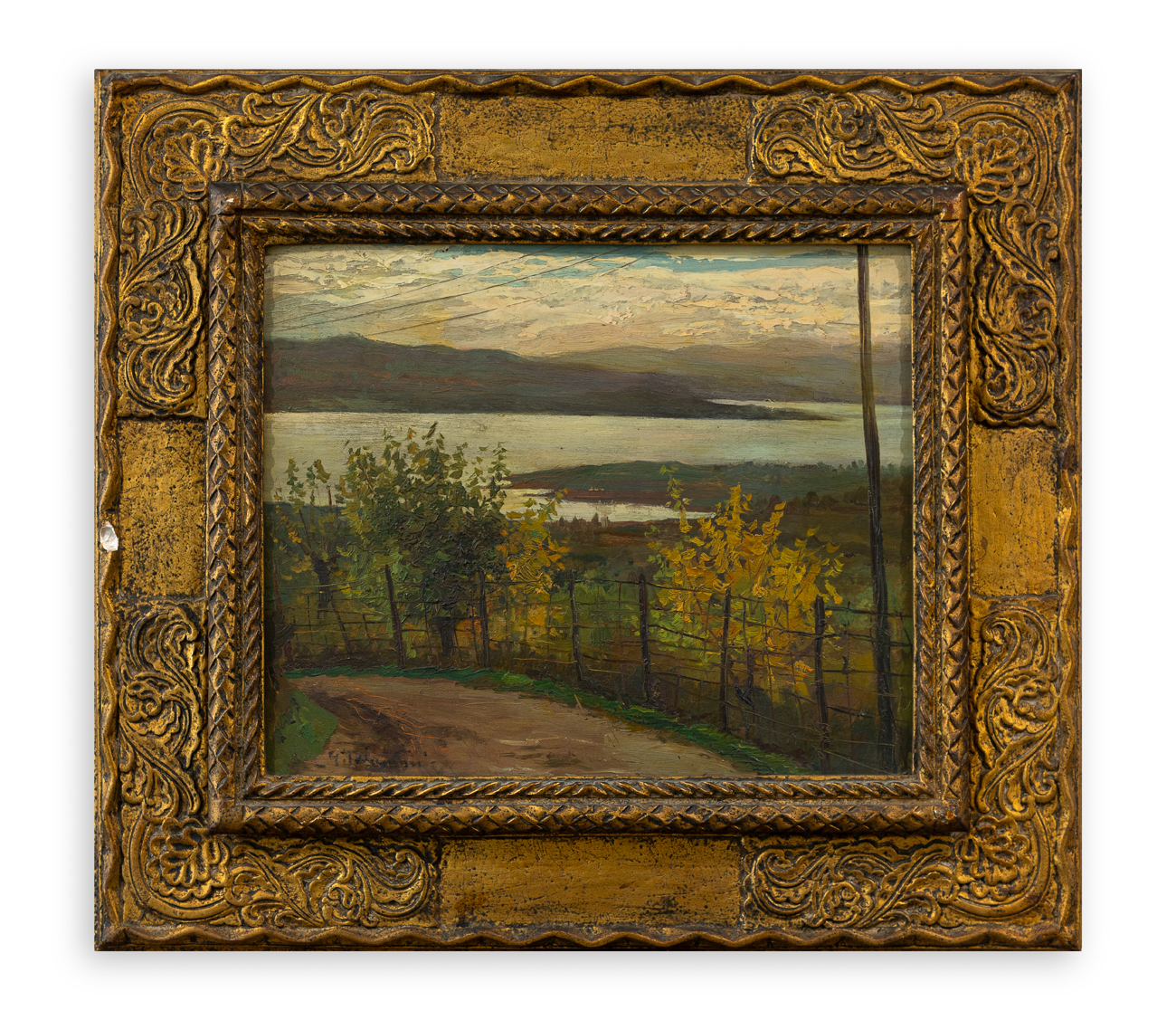 GIUSEPPE TALAMONI (1886-1968) - Il lago di Varese visto da Nifontano
