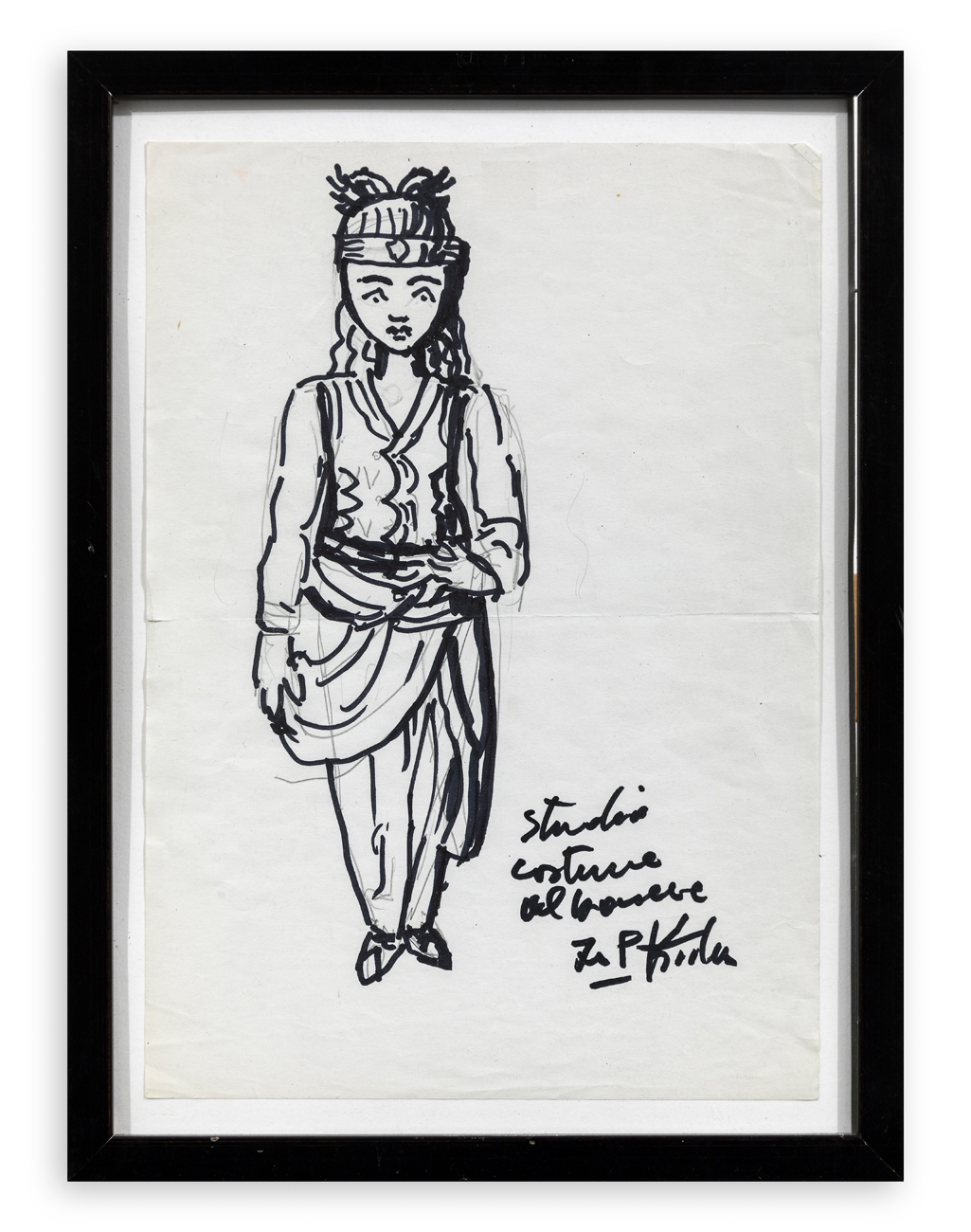 IBRAHIM KODRA (1918-2006) - Studio per costume Albanese