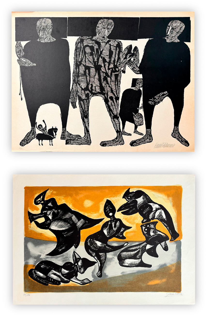 AUTORI VARI (VILELLA E ANONIMO) - Lotto unico composto da 2 opere grafiche