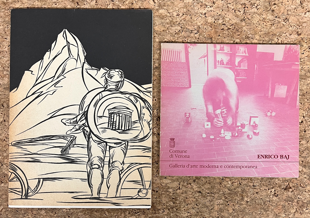 VALERIO ADAMI E ENRICO BAJ - Lotto unico di 2 rari cataloghi