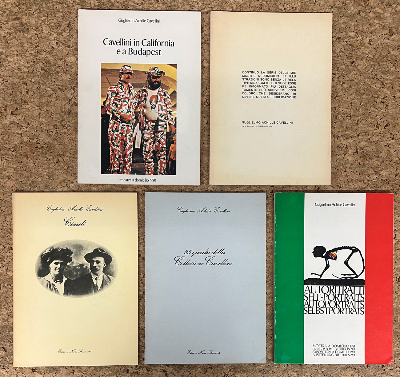 GUGLIELMO ACHILLE CAVELLINI - Lotto unico di 5 cataloghi