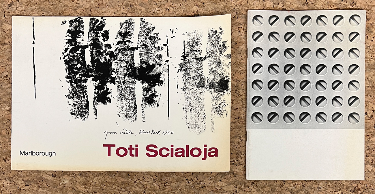 PAOLO SCHEGGI E TOTI SCIALOJA - Lotto unico di 2 rari cataloghi