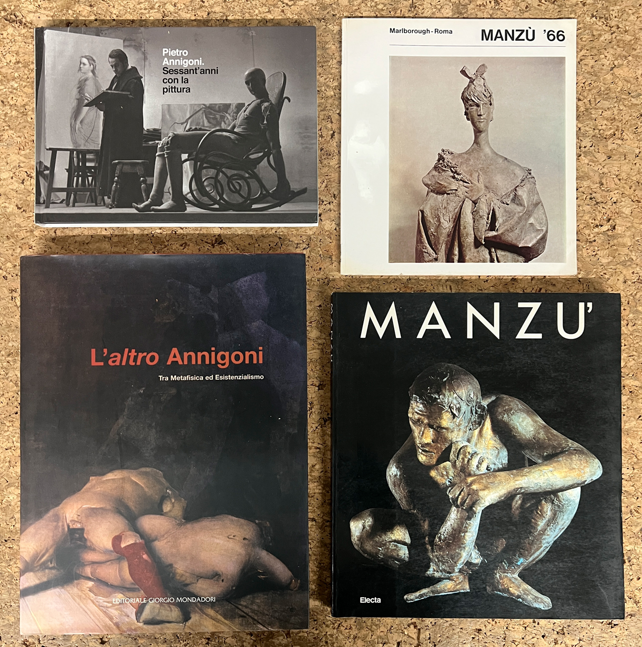 GIACOMO MANZÙ E PIETRO ANNIGONI - Lotto unico di 4 cataloghi