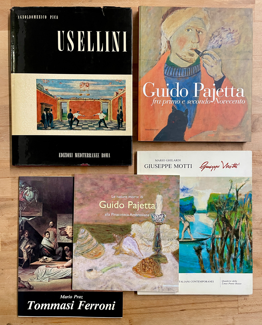 PITTURA FIGURATIVA ITALIANA DEL DOPOGUERRA - Lotto unico di 5 cataloghi