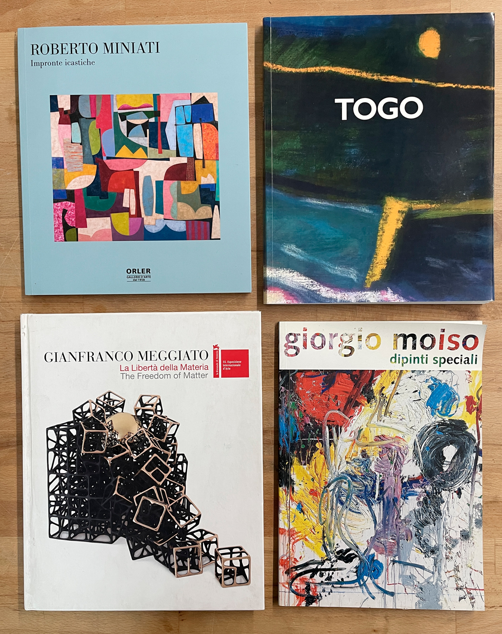 GIANFRANCO MEGGIATO, ROBERTO MINIATI, TOGO E GIORGIO MOISO - Lotto unico di 4 cataloghi