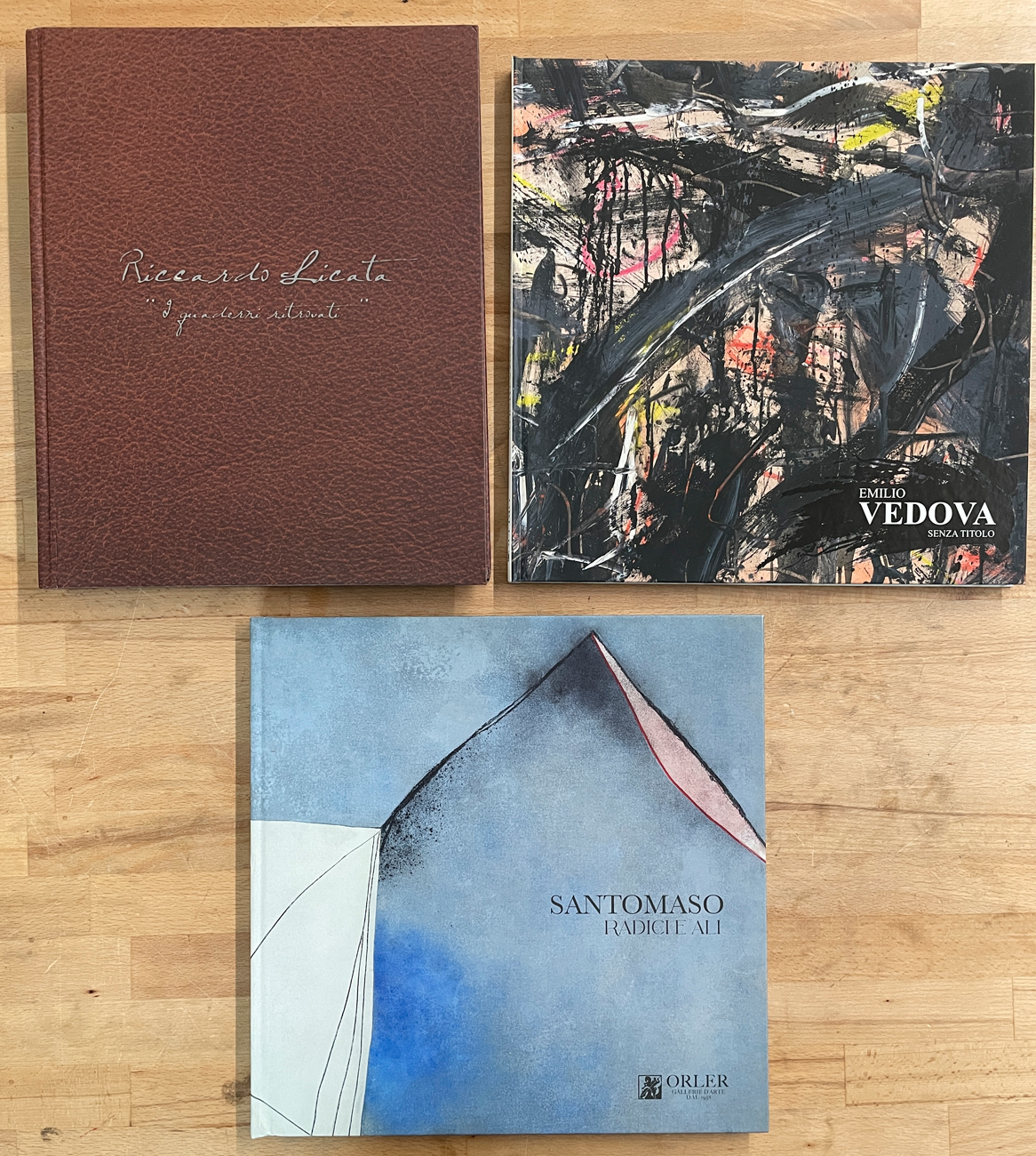 ARTE ITALIANA DEL DOPOGUERRA (VEDOVA, SANTOMASO E LICATA) - Lotto unico di 3 cataloghi