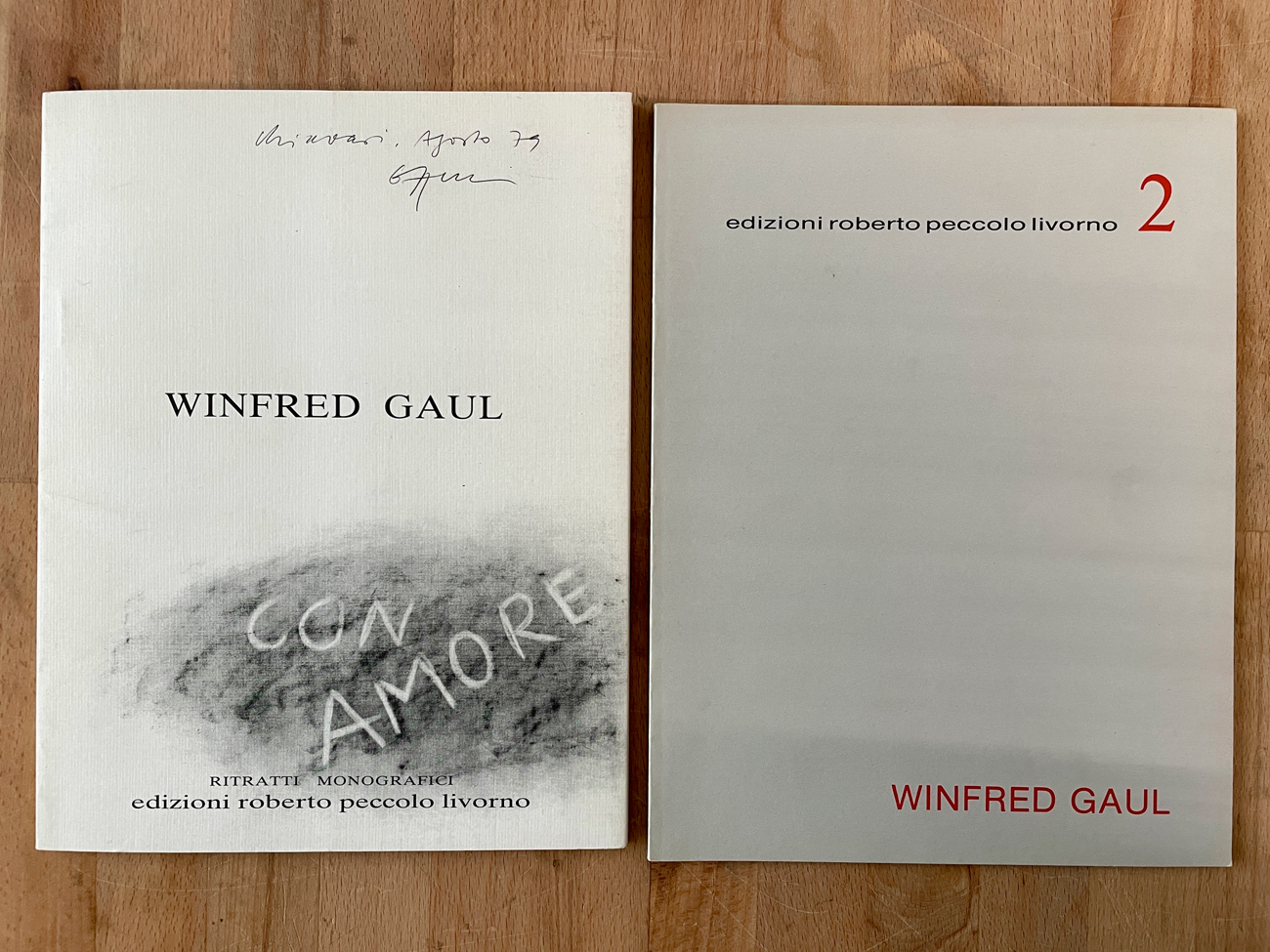 WINFRED GAUL - Lotto unico di 2 cataloghi di cui uno autografato