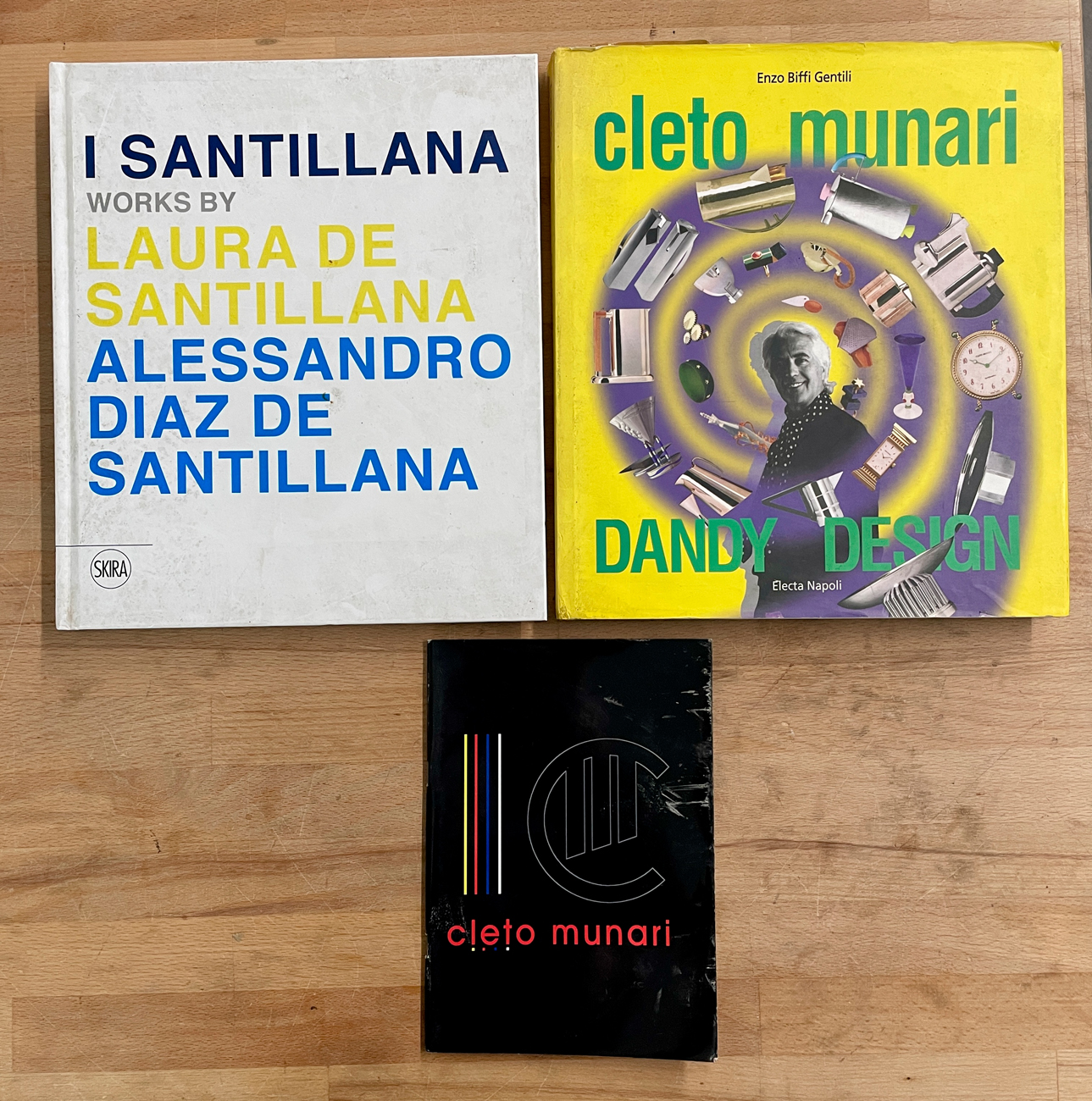CLETO MUNARI E LAURA E ALESSANDRO DE SANTILLANA - Lotto unico di 3 cataloghi