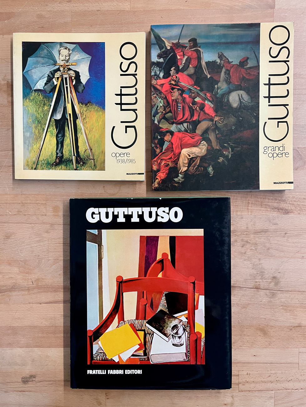 RENATO GUTTUSO - Lotto unico di 3 cataloghi