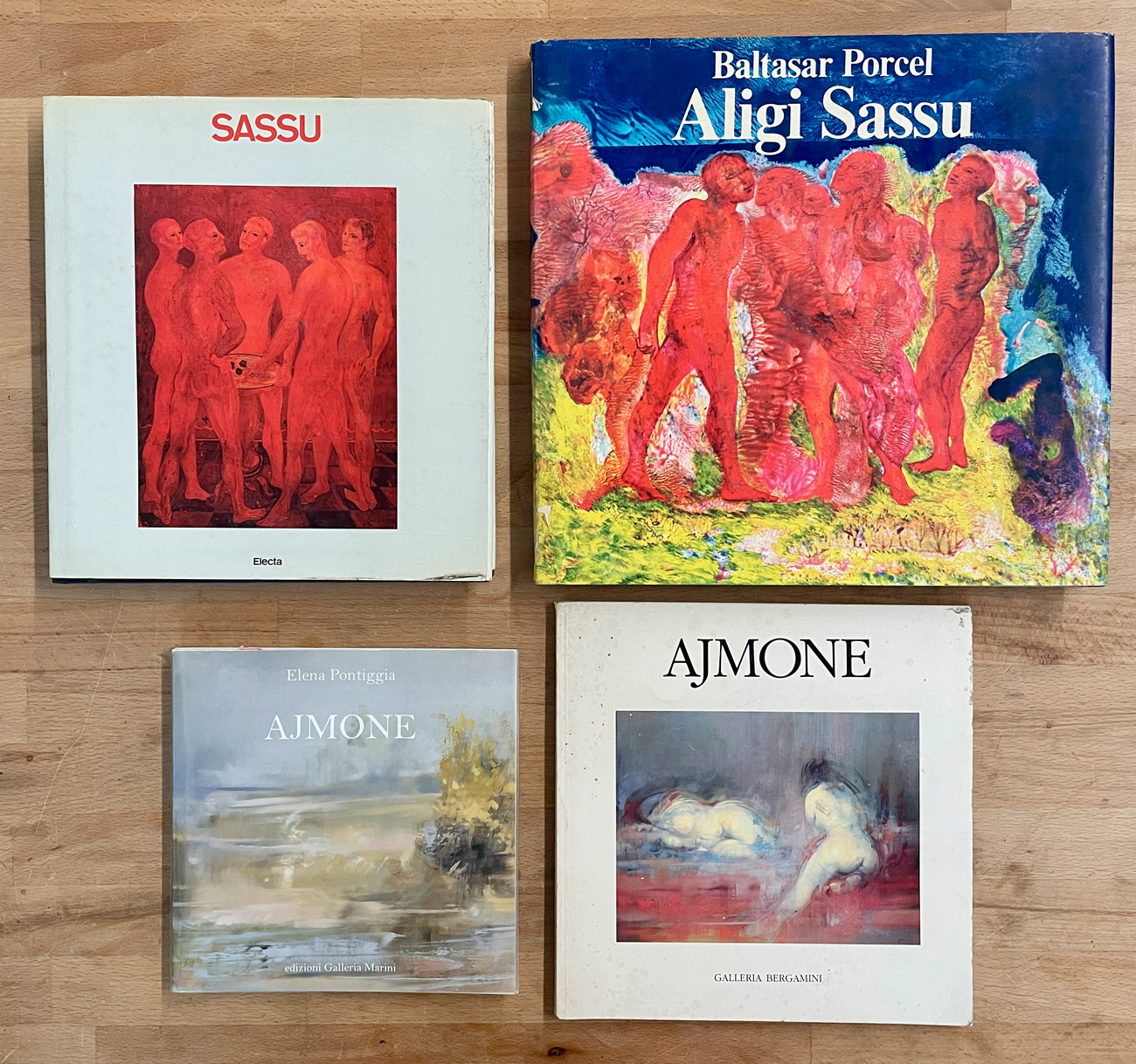 ALIGI SASSU E GIUSEPPE AJMONE - Lotto unico di 4 cataloghi