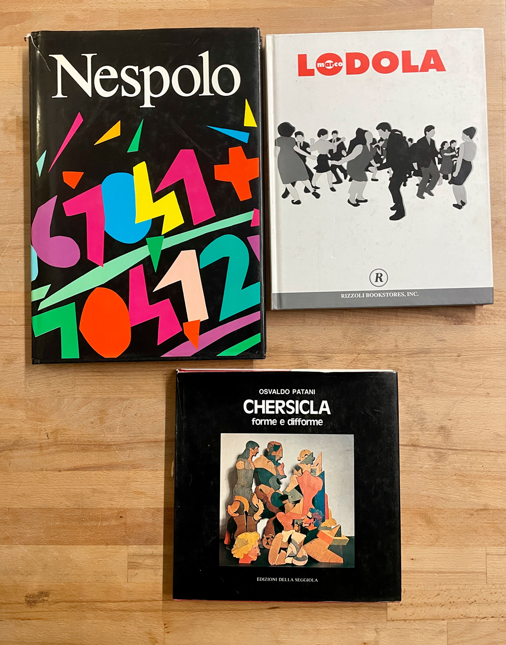 ARTE CONTEMPORANEA (LODOLA, CHERSICLA E NESPOLO) - Lotto unico di 3 cataloghi