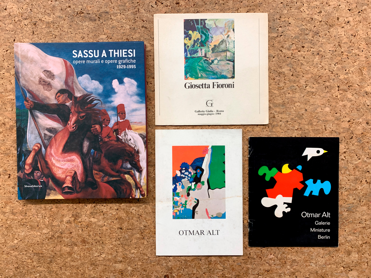 ARTE DEL DOPOGUERRA (FIORONI, SASSU E OTMAR ALT) - Lotto unico di 4 cataloghi