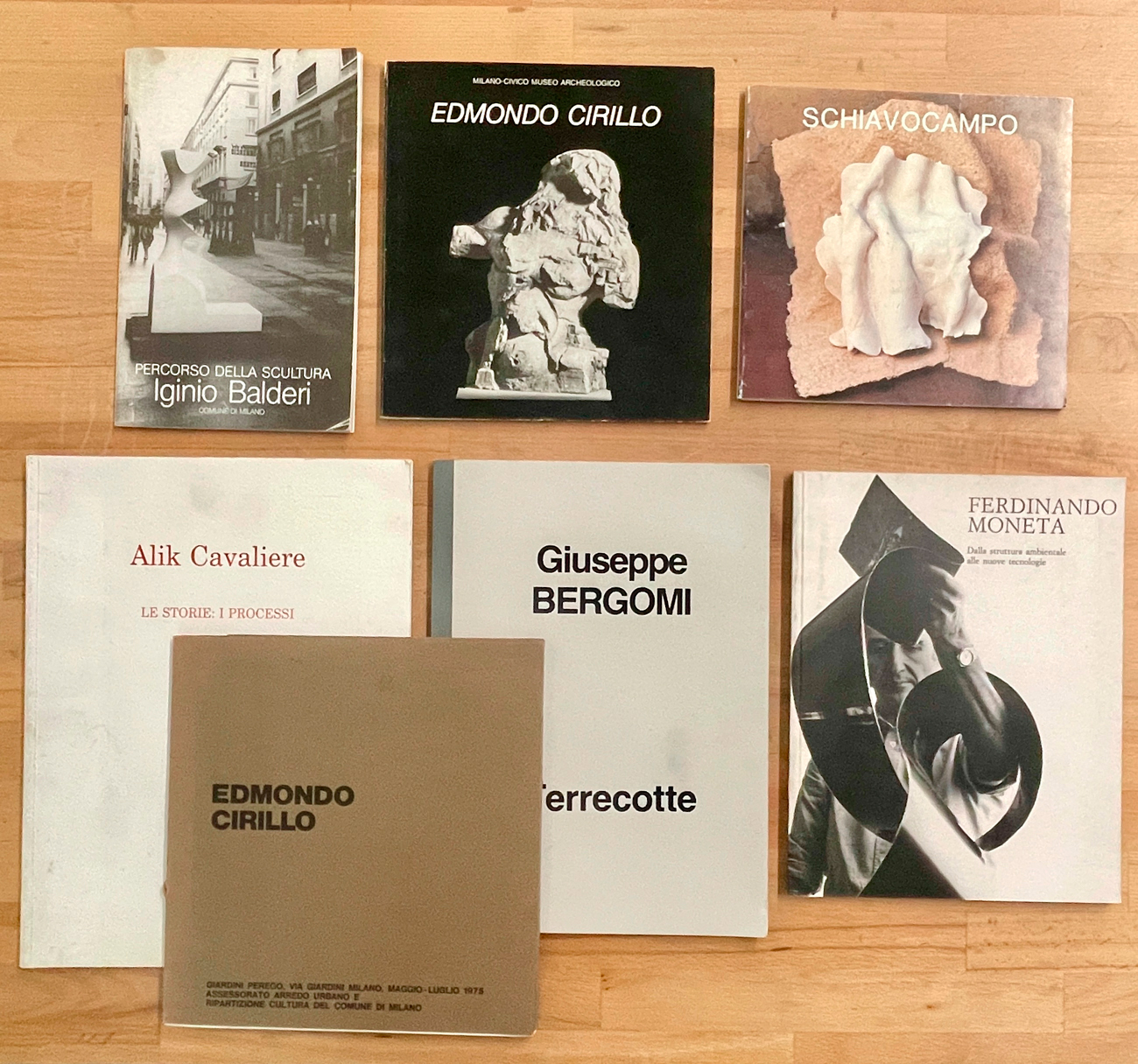 SCULTURA ITALIANA DEL NOVECENTO - Lotto unico di 7 cataloghi