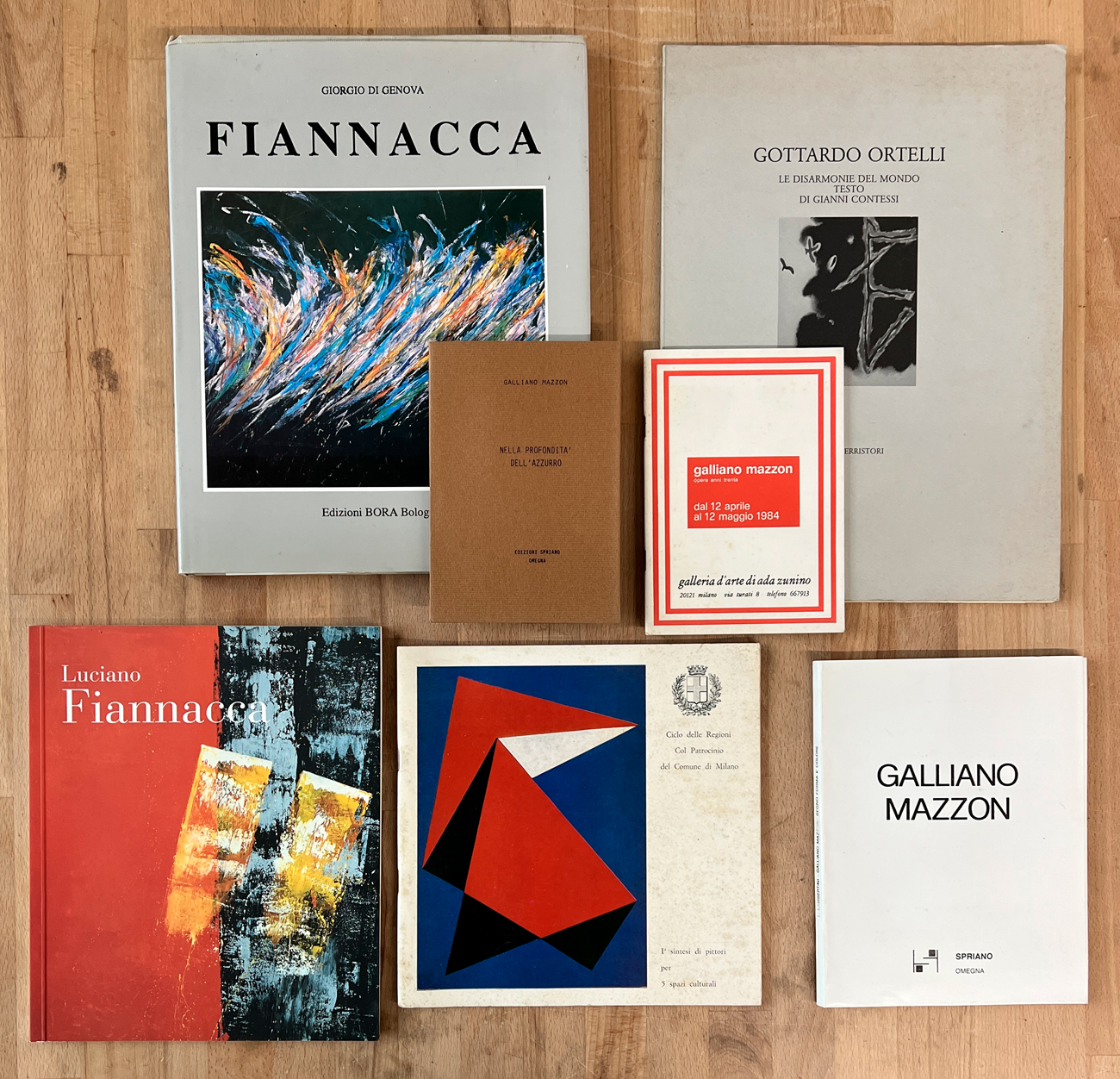 GALLIANO MAZZON, LUCIANO FIANNACCA E GOTTARDO ORTELLI - Lotto unico di 7 cataloghi