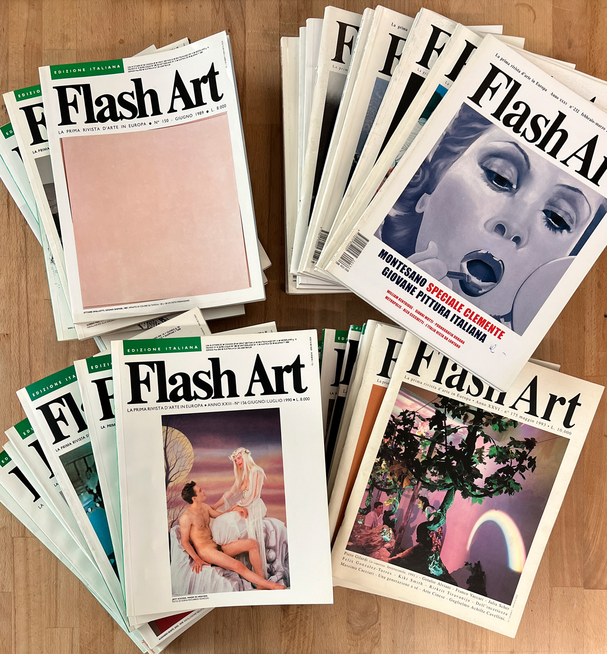 FLASH ART - LA PRIMA RIVISTA D'ARTE IN EUROPA - Lotto unico di 42 numeri