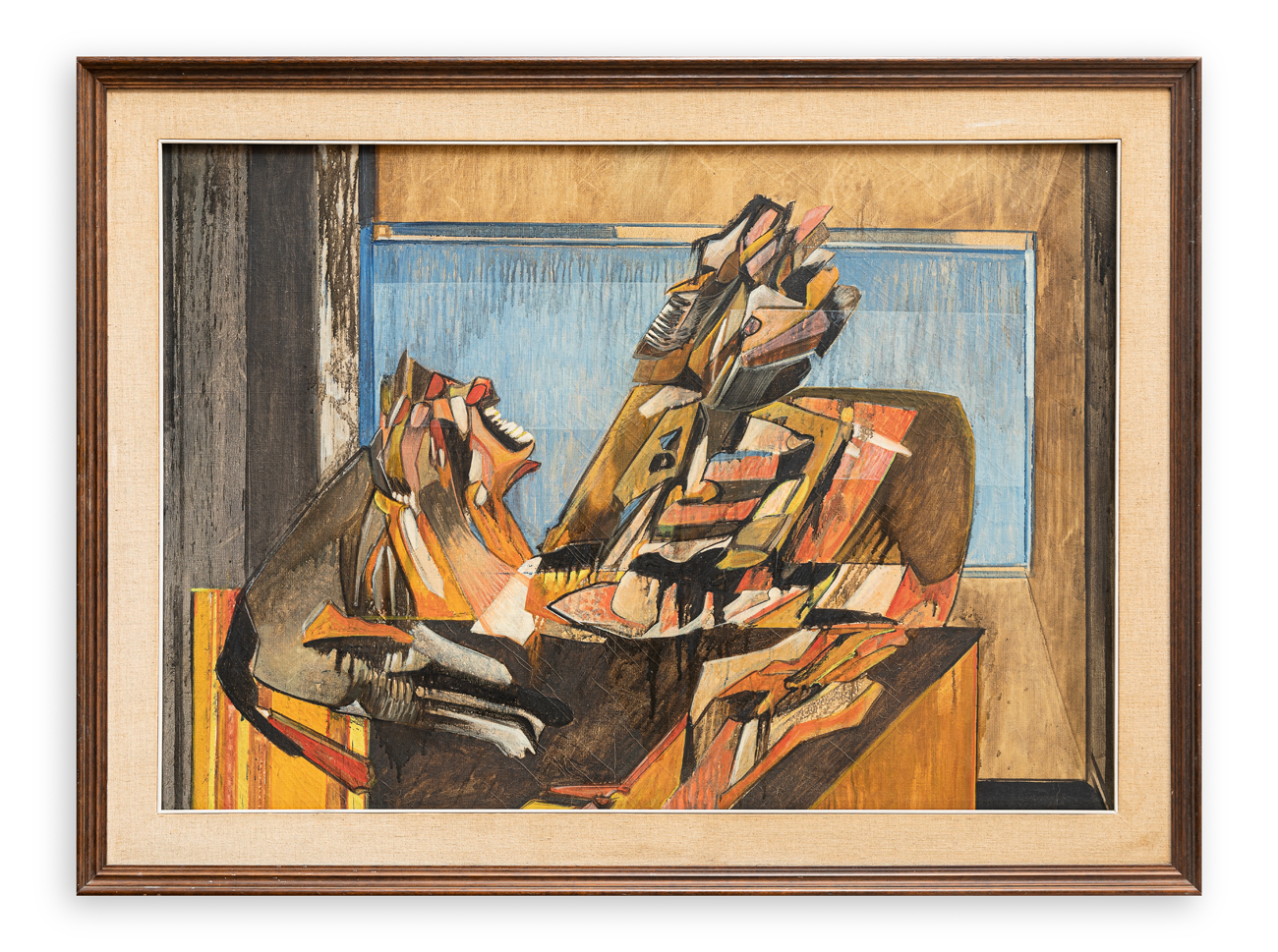 MARIO ROSSELLO (1927-2000) - L'uomo e il gatto, 1964