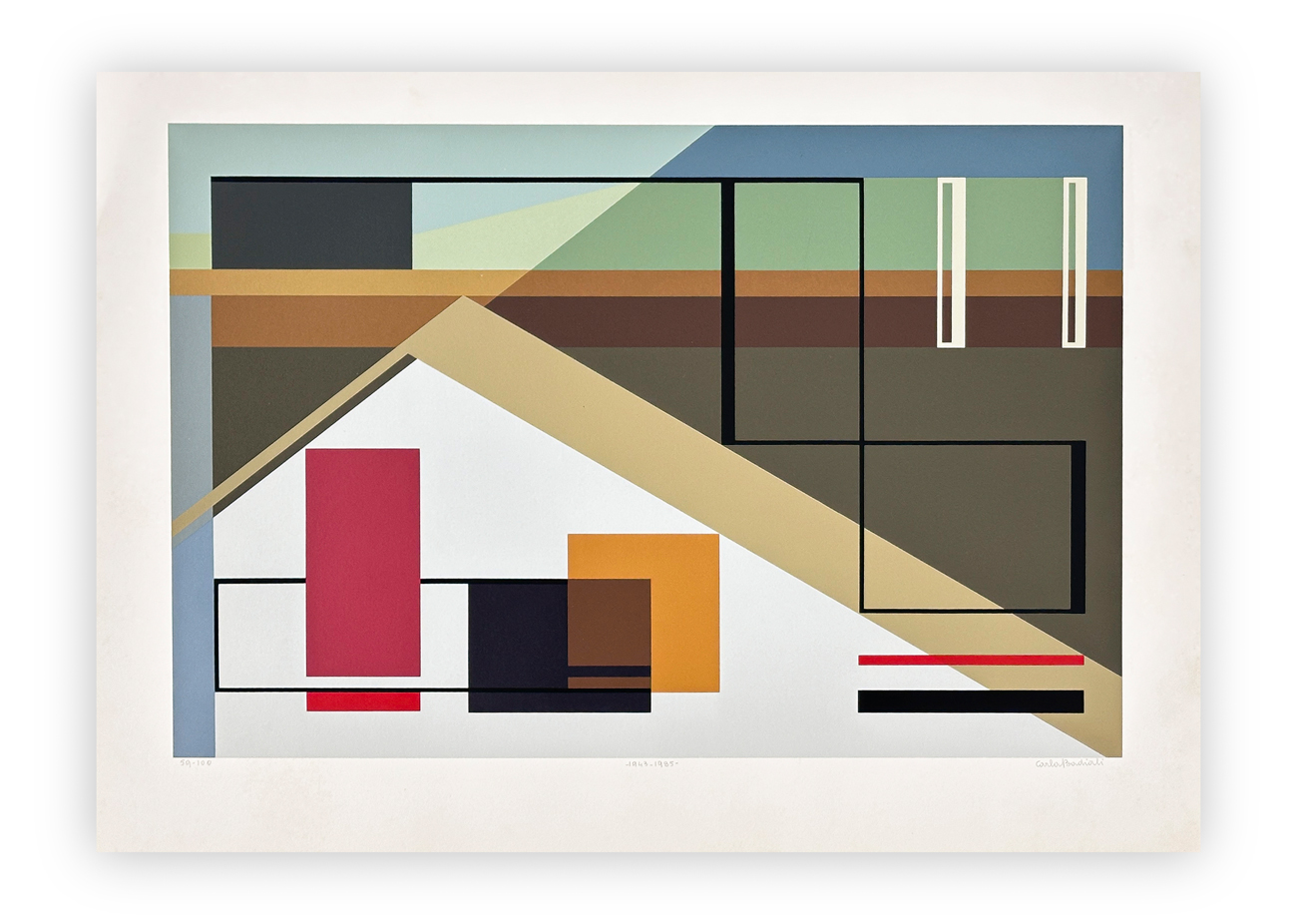 CARLA BADIALI (1907-1992) - Tavola N.3 'Composizione n. 43', 1943-1985