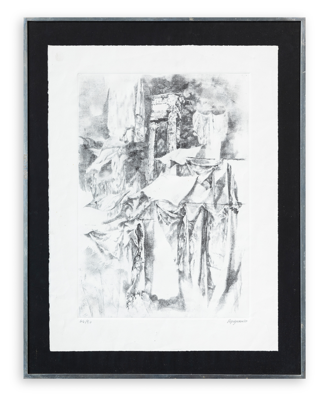 RENZO VESPIGNANI (1924-2001) - Li panni stesi, 1973