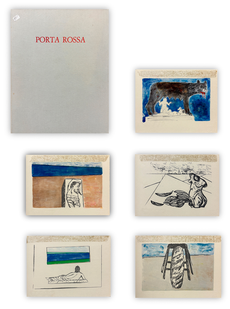 FRANCO ANGELI (1935-1988) - Porta rossa, 1986
