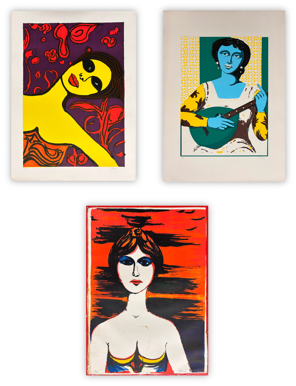 POMPEO BORRA (1898-1973) - Lotto unico composto da 3 opere grafiche
