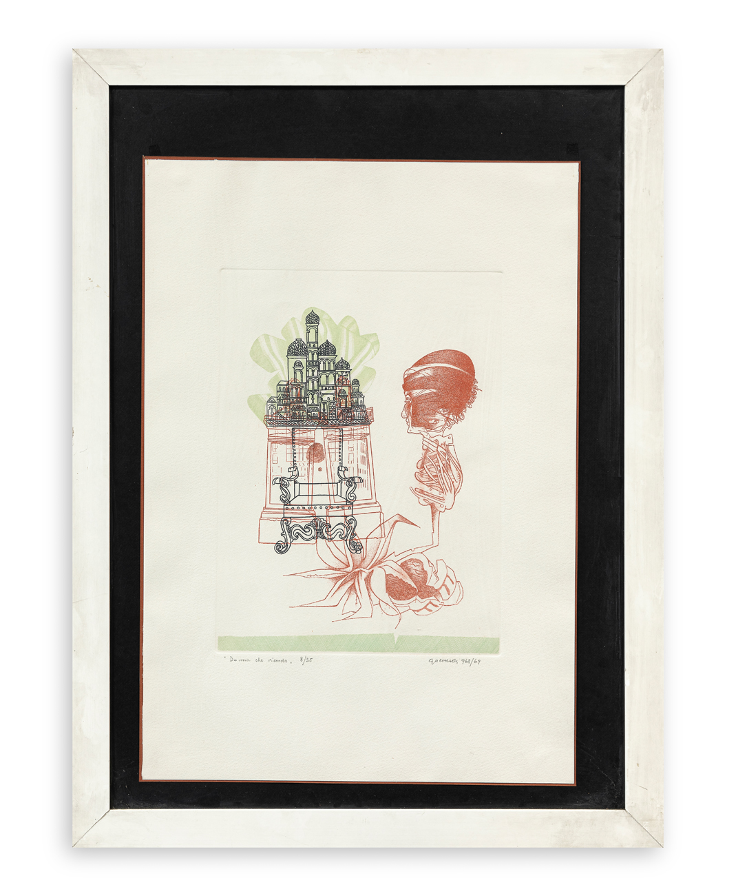 GIUSEPPE GUERRESCHI (1929-1985) - Donna che ricorda, 1968-1969