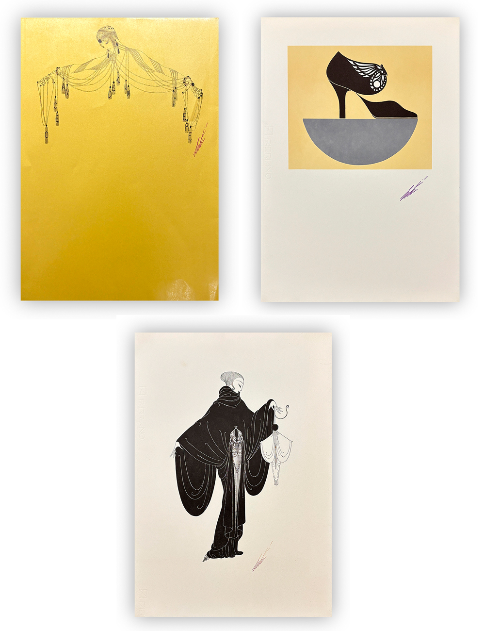 ERTÉ (1892-1990) - Lotto unico di 3 opere