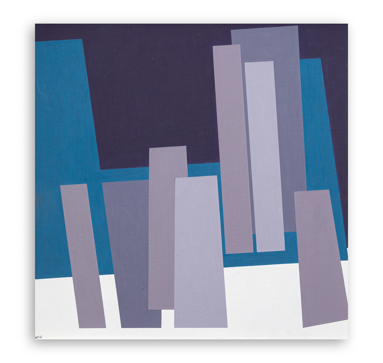 GUALTIERO NATIVI (1921-1999) - Otto elementi grigi, 1979