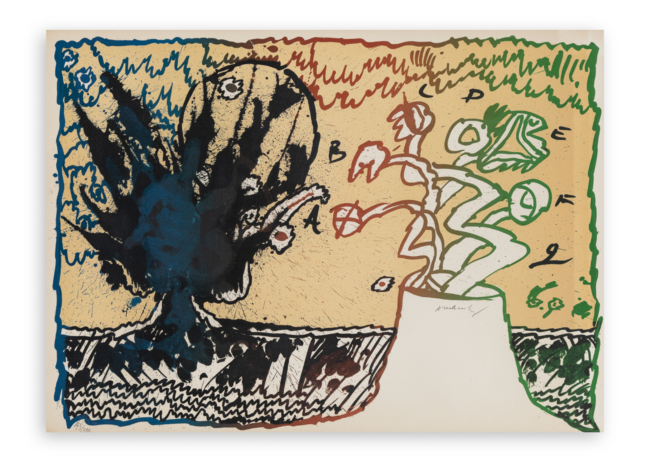 PIERRE ALECHINSKY (1927) - Volcan alphabétique, 1970