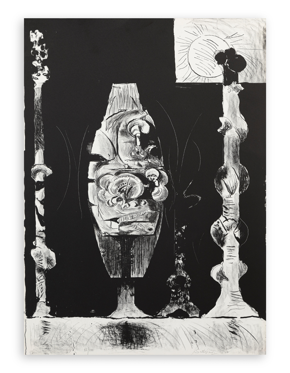 GRAHAM SUTHERLAND (1903-1980) - Three organic forms, 1977