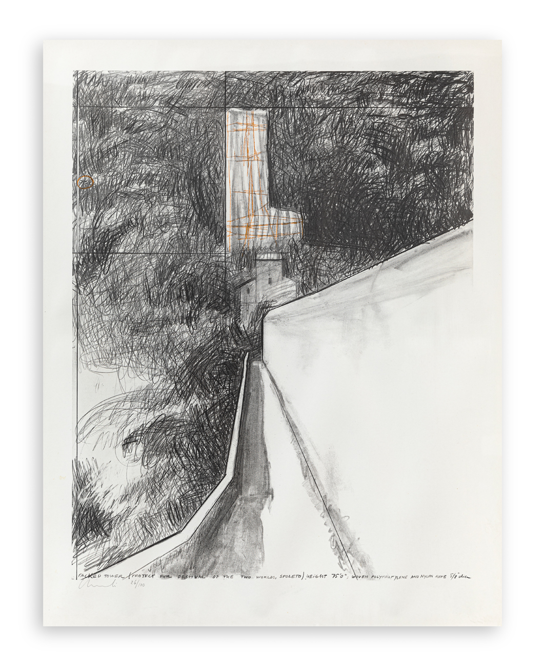 CHRISTO (1935-2020) - Wrapped Fountain and Wrapped Tower, Spoleto, 1968, 1972