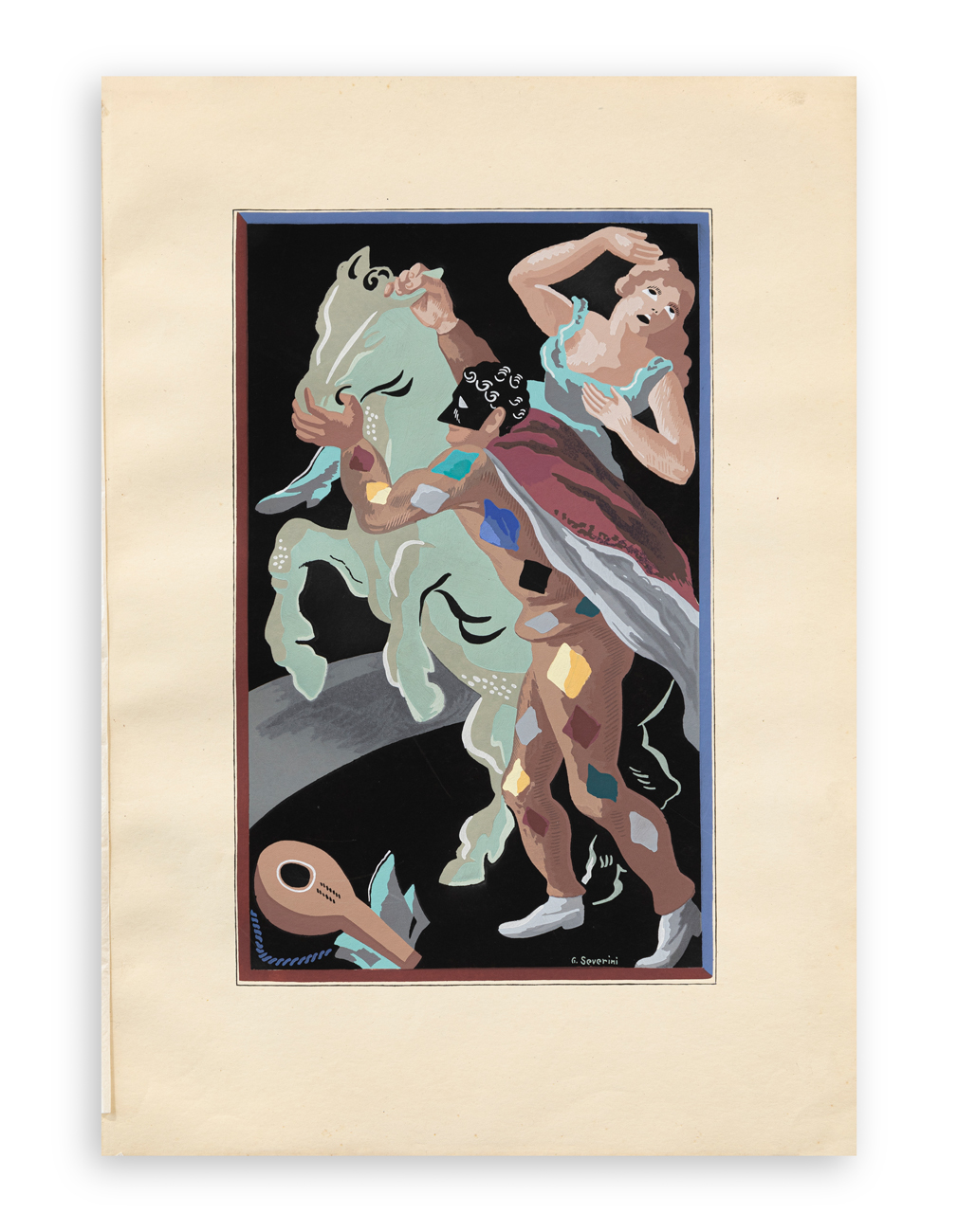 GINO SEVERINI (1883-1966) - Le prousses d'Arlequin, 1930