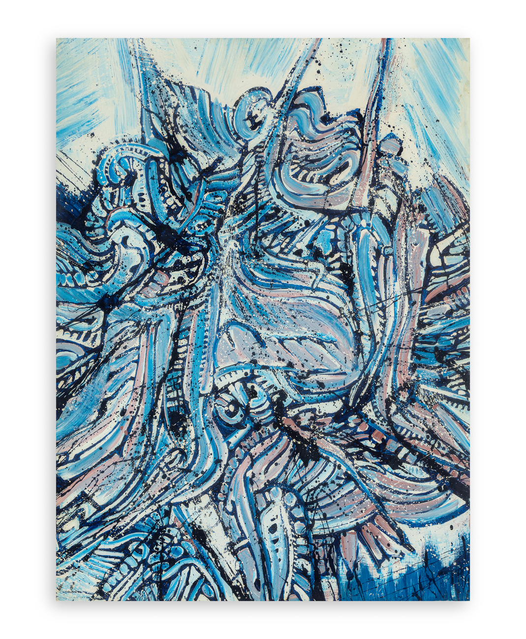 VICTOR LAKS (1924-2011) - Bleu - Bleu Brandi, 1966