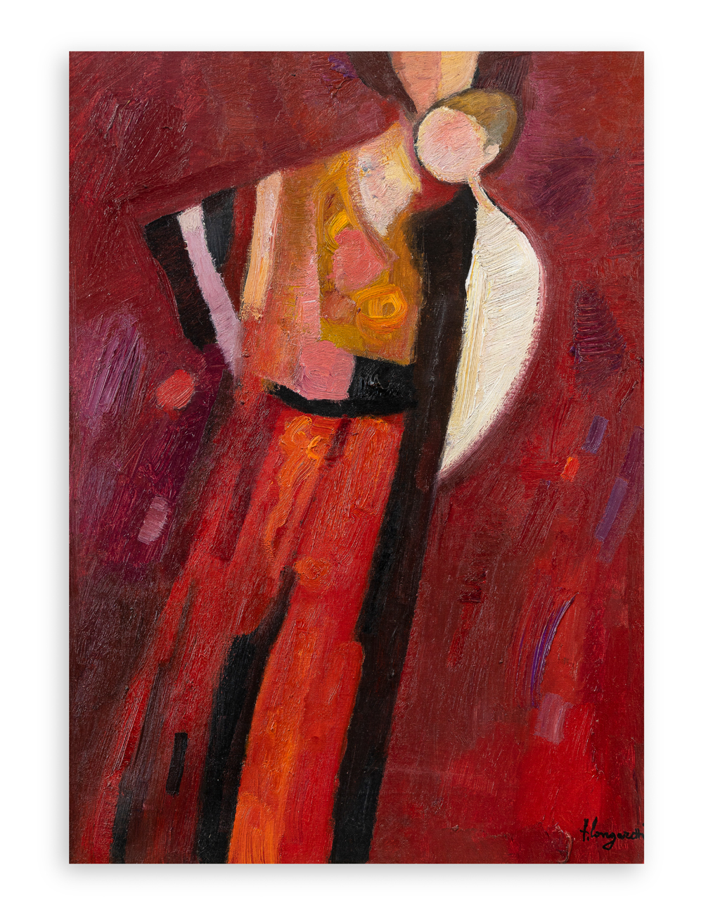 TRENTO LONGARETTI (1916-2017) - Madre su fondi viola, 1976