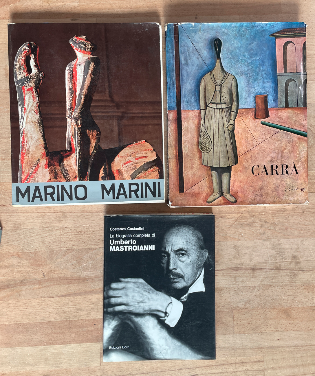 UMBERTO MASTROIANNI, CARLO CARRÀ E MARINO MARINI - Lotto unico di 3 cataloghi